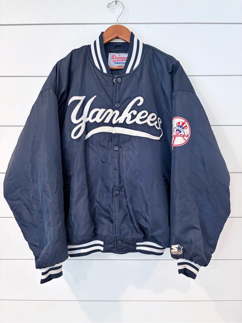 Vintage 90s Starter NY Yankees Diamond Collection Jacket XL Sportcore MLB Puffer